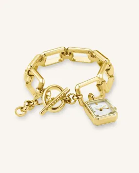 THE OCTAGON CHARM CHAIN |  WHITE GOLD