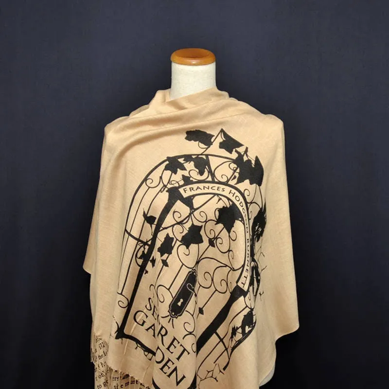 The Secret Garden Scarf Shawl Wrap. Book scarf, Literary scarf, Classic Literature, Frances Hodgson Burnett