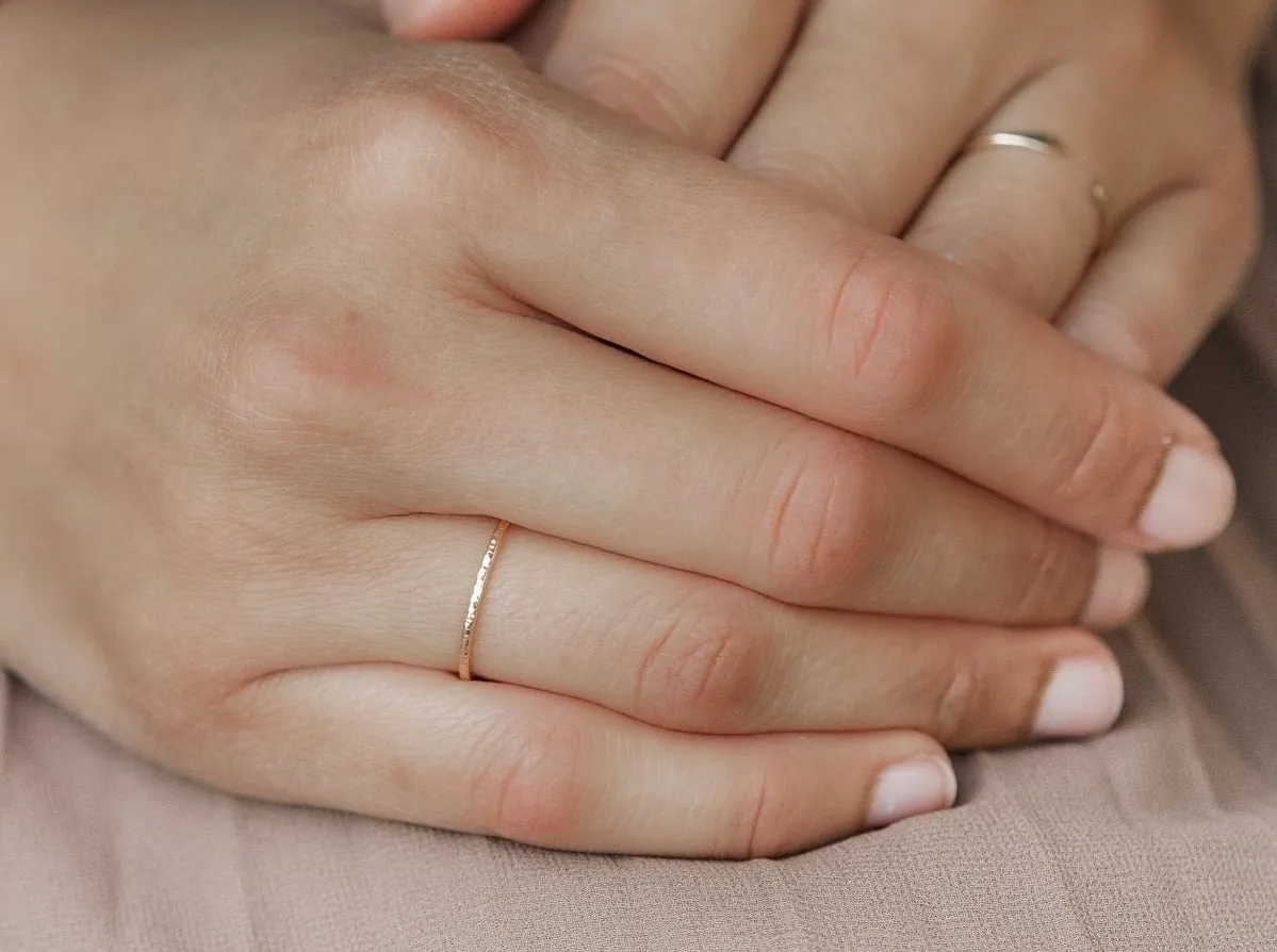 Thin Gold Sparkle Ring