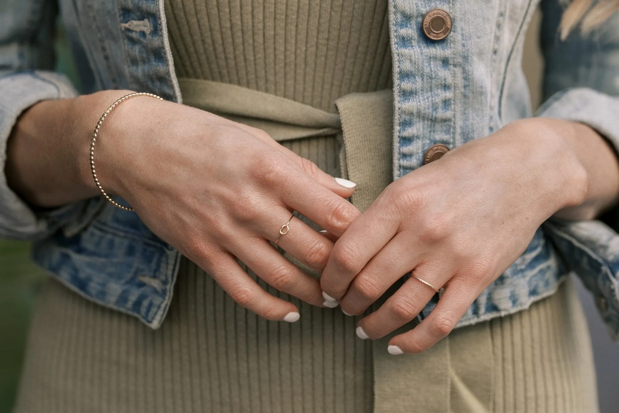 Thin Gold Sparkle Ring