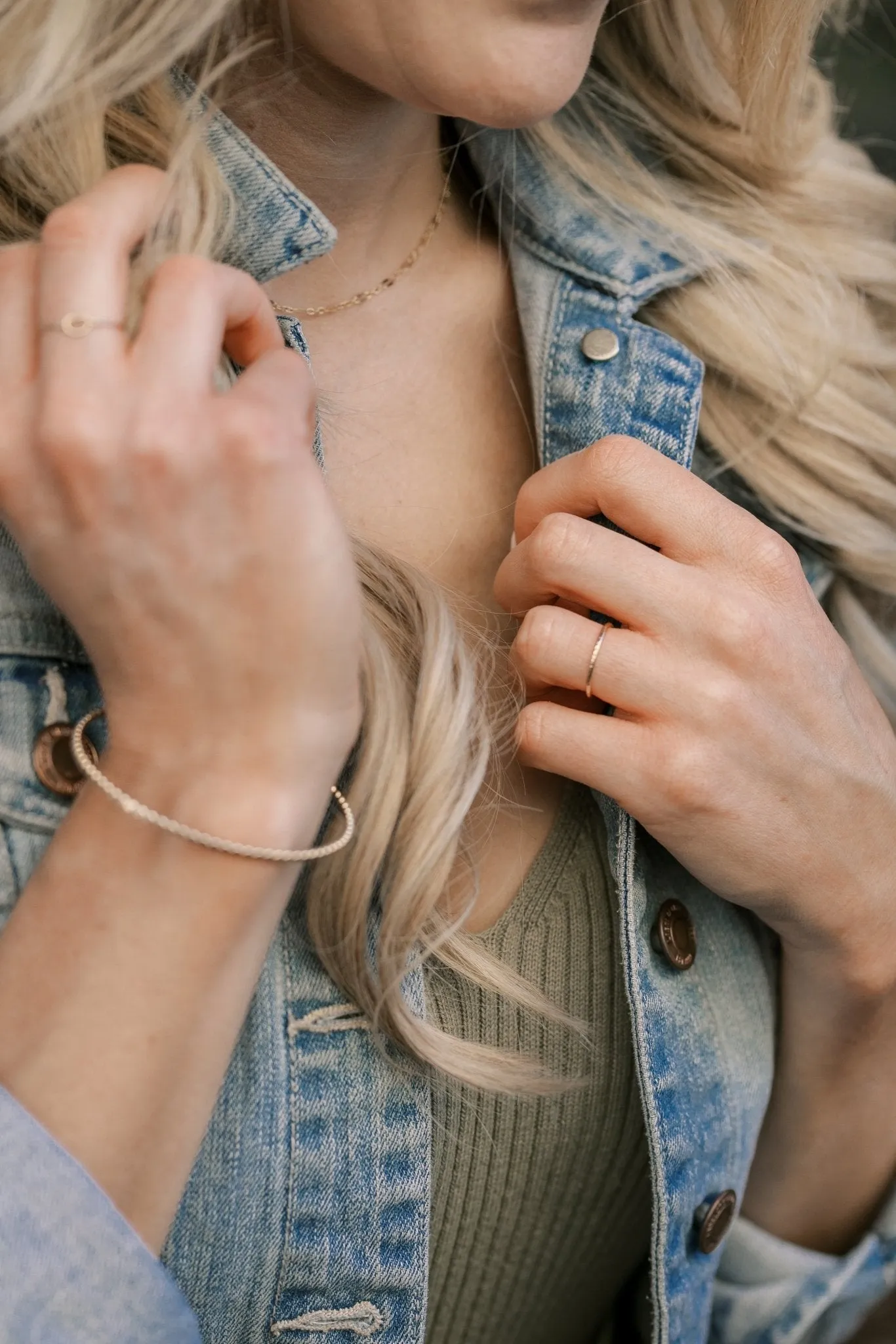 Thin Gold Sparkle Ring