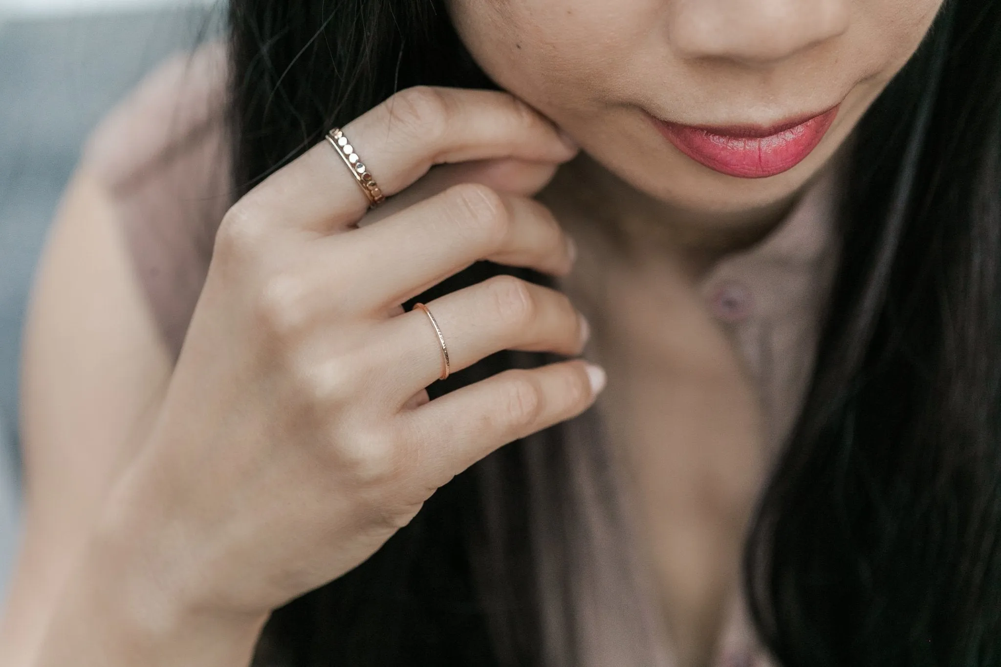 Thin Gold Sparkle Ring