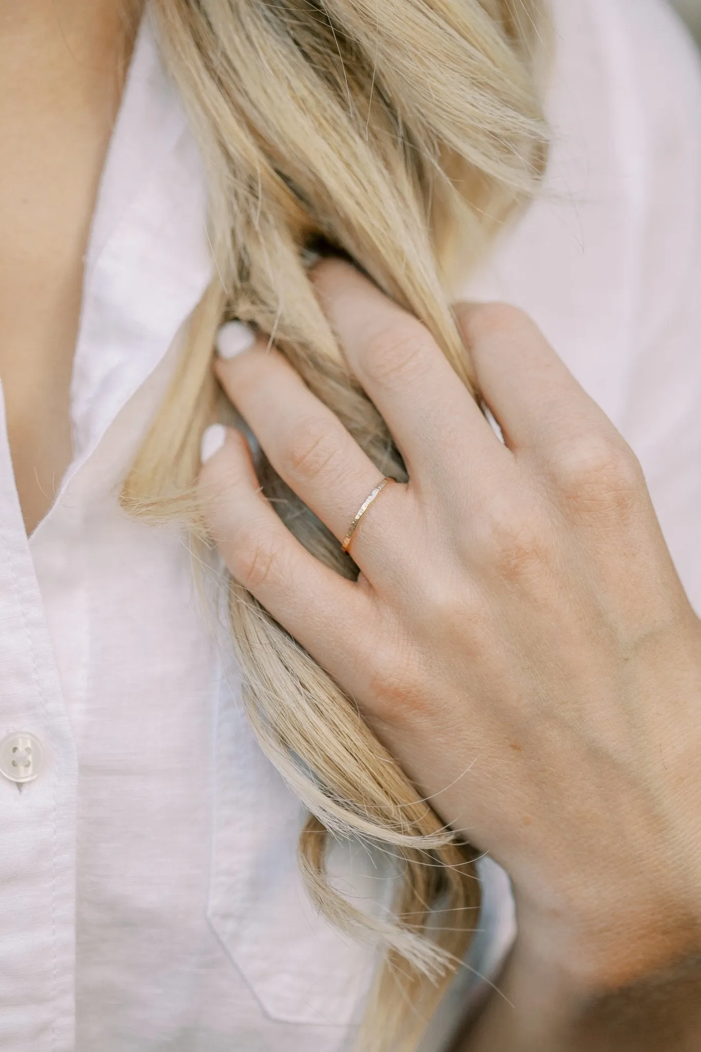Thin Gold Sparkle Ring