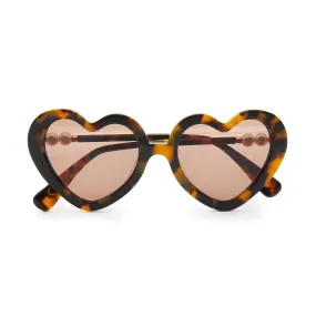 TORTOISE PEARL SWEETHEART SUNGLASSES