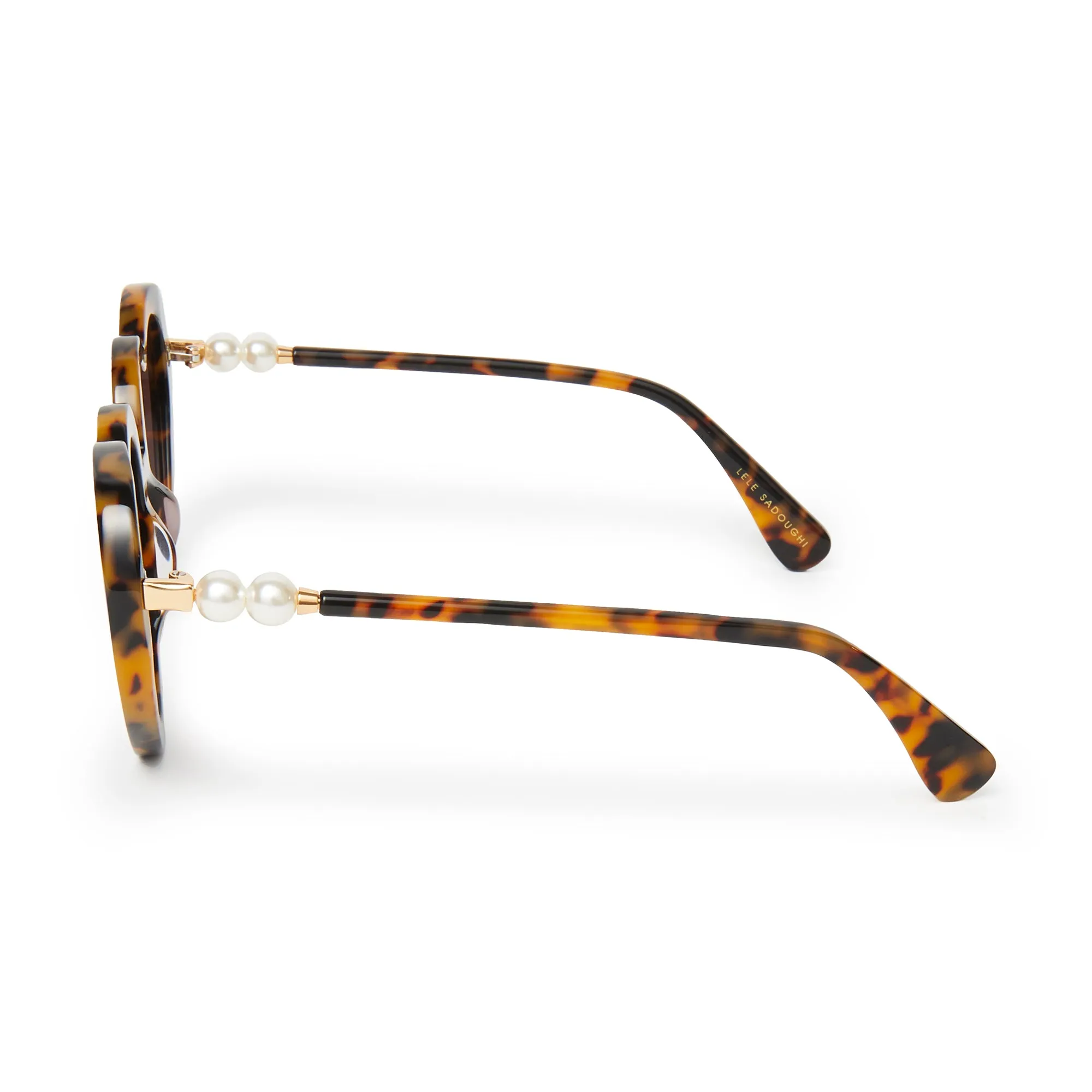 TORTOISE PEARL SWEETHEART SUNGLASSES