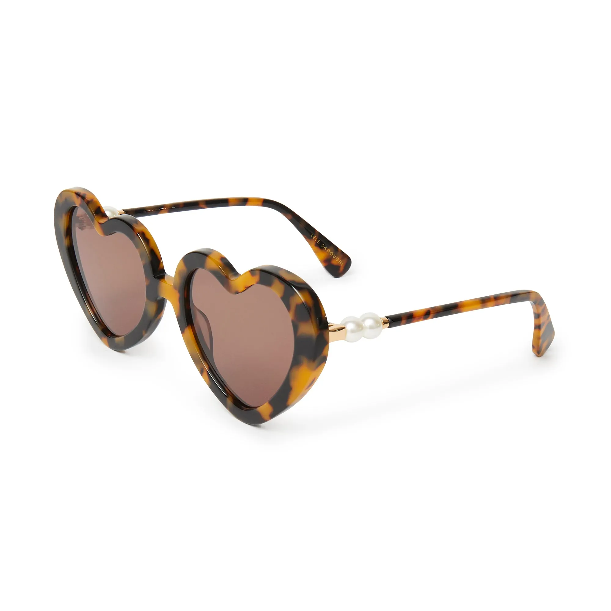 TORTOISE PEARL SWEETHEART SUNGLASSES