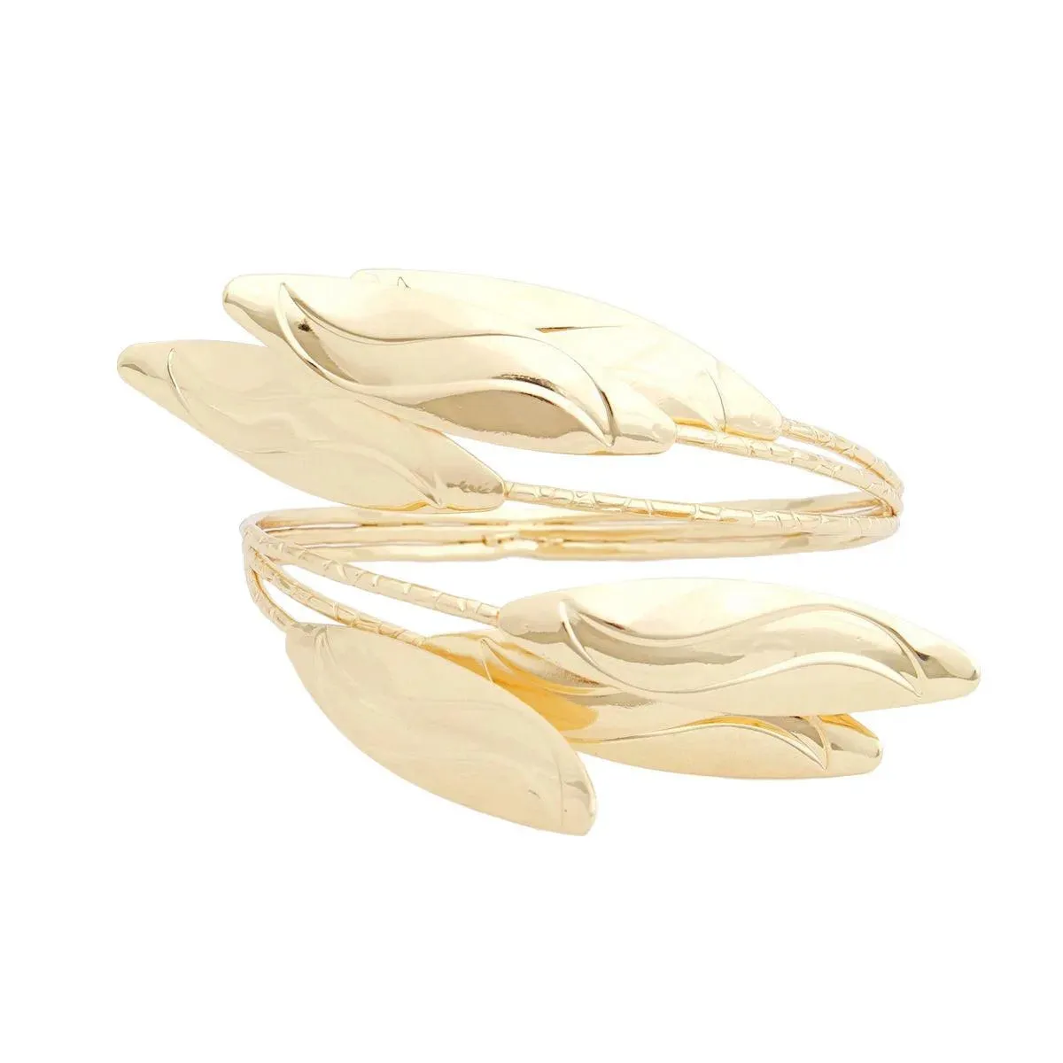 Transform Your Look Gold Leaf Cuff Bracelet