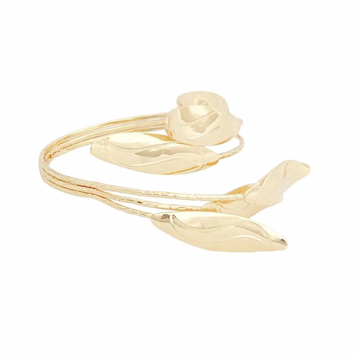 Transform Your Look Gold Leaf Cuff Bracelet