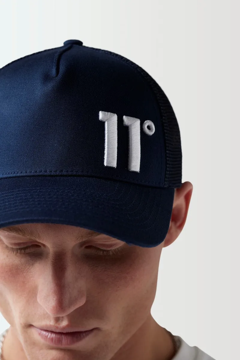Trucker Cap High Build Logo - Navy
