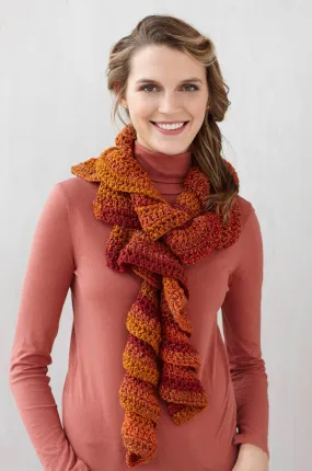 Tweed Ruffle Scarf Pattern (Crochet) - Version 2