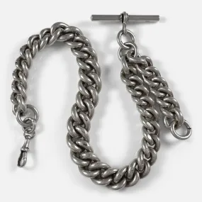 Victorian Silver Goliath Albert Watch Chain - 193.7grams