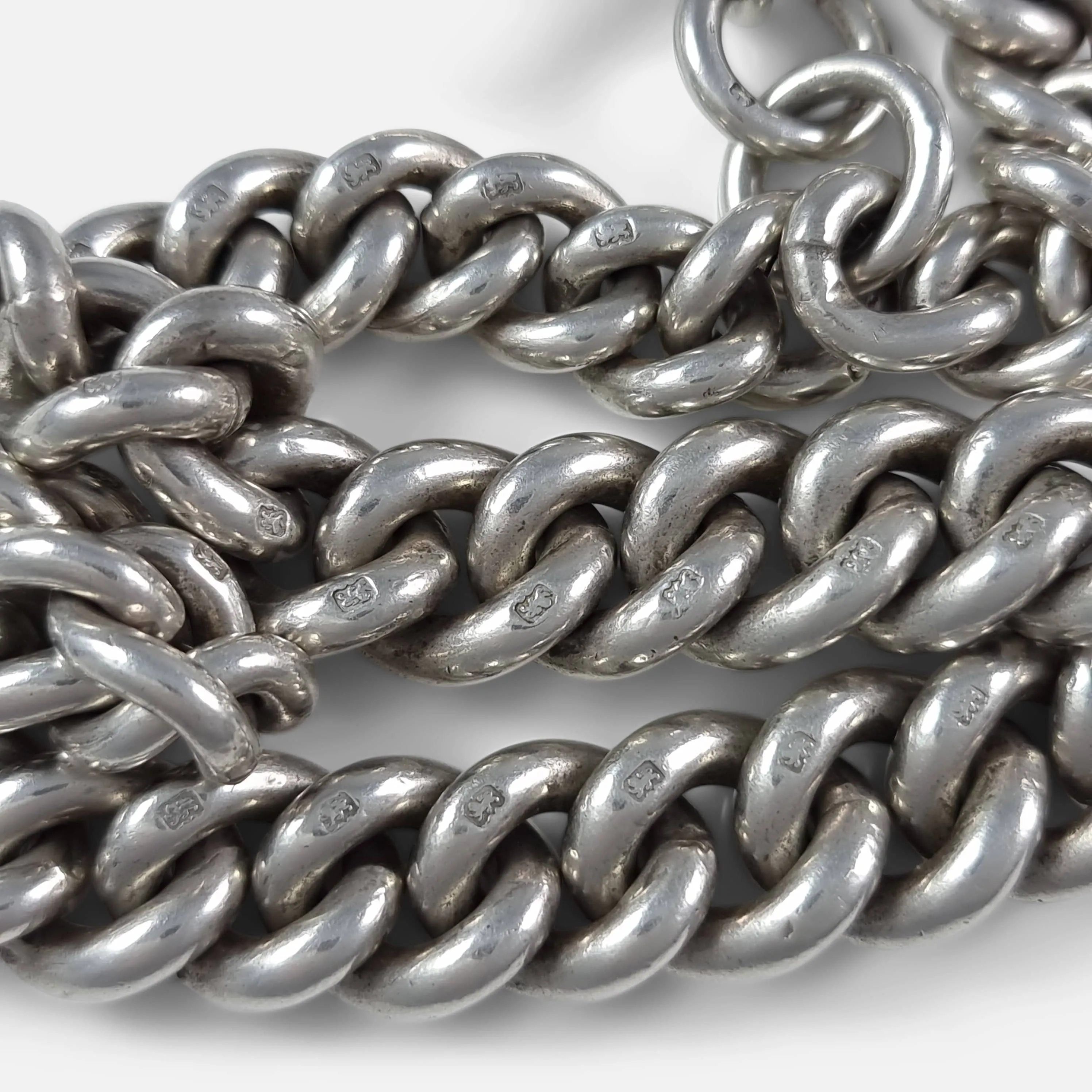 Victorian Silver Goliath Albert Watch Chain - 193.7grams
