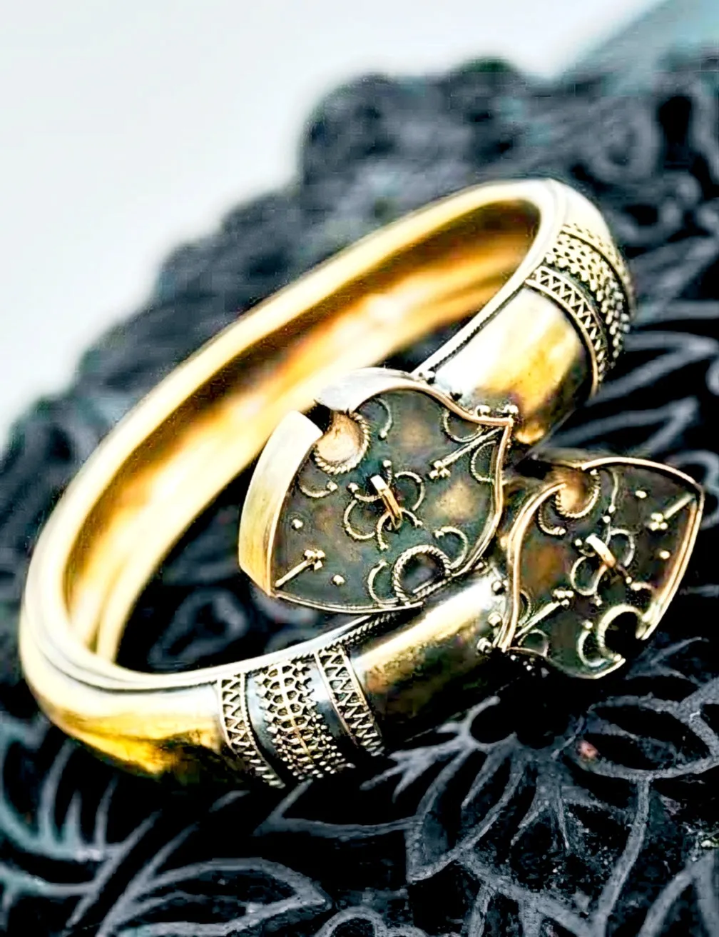 Vintage Boho Silver Toned Bangle Cuff