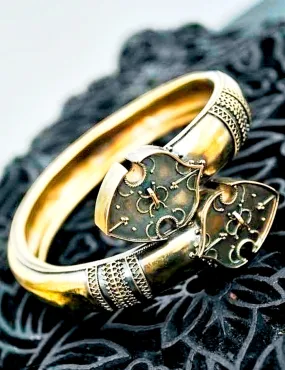 Vintage Boho Silver Toned Bangle Cuff