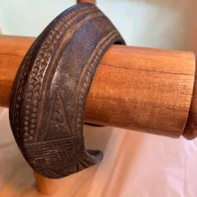 Vintage Bronze Cuff Bracelet, Nigeria