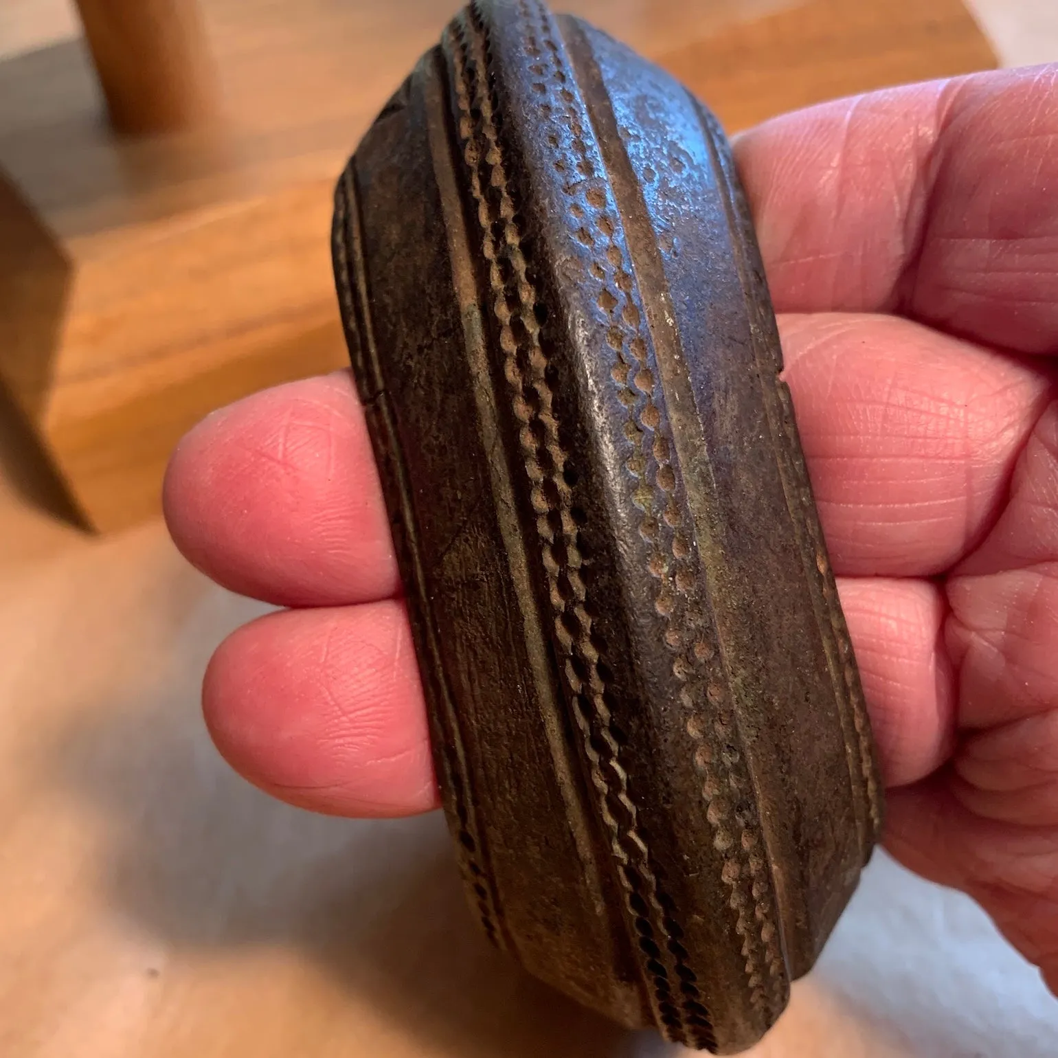 Vintage Bronze Cuff Bracelet, Nigeria