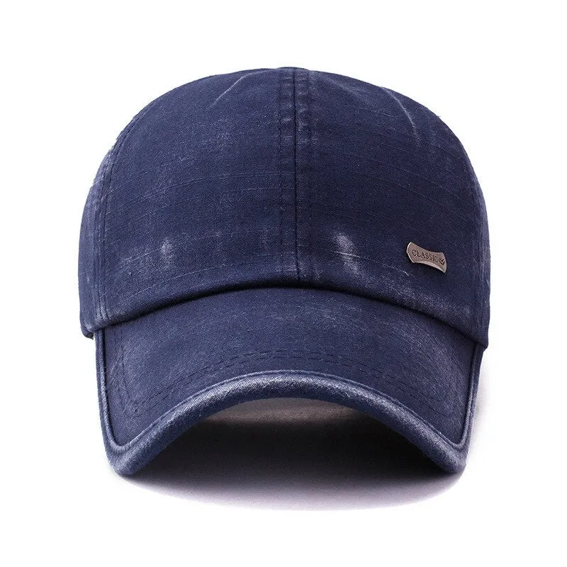 Vintage Washed Summer Baseball Cap For Men All Cotton Women's Dad Hat Outdoor Casual Snapback Bone Trucker Caps