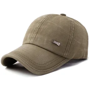 Vintage Washed Summer Baseball Cap For Men All Cotton Women's Dad Hat Outdoor Casual Snapback Bone Trucker Caps