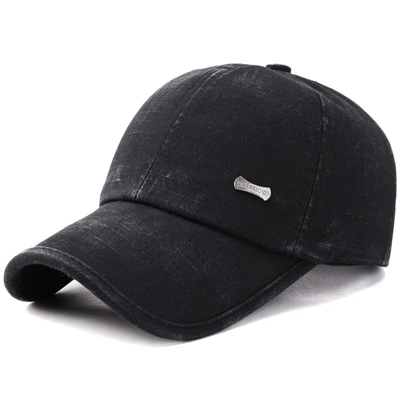 Vintage Washed Summer Baseball Cap For Men All Cotton Women's Dad Hat Outdoor Casual Snapback Bone Trucker Caps