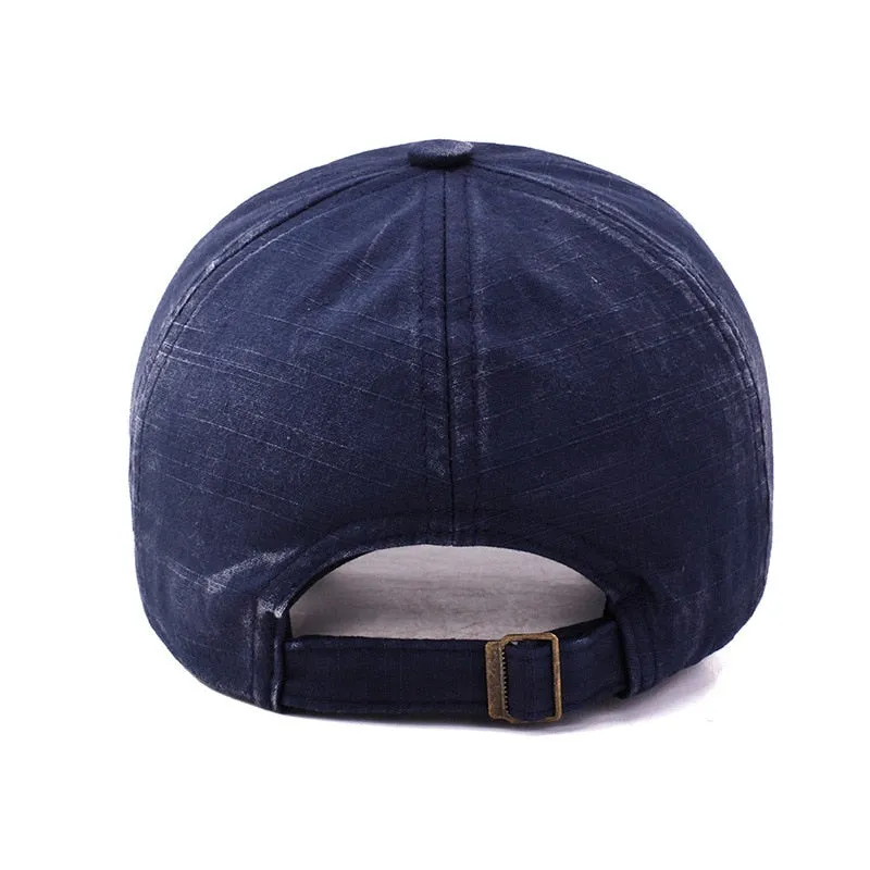 Vintage Washed Summer Baseball Cap For Men All Cotton Women's Dad Hat Outdoor Casual Snapback Bone Trucker Caps