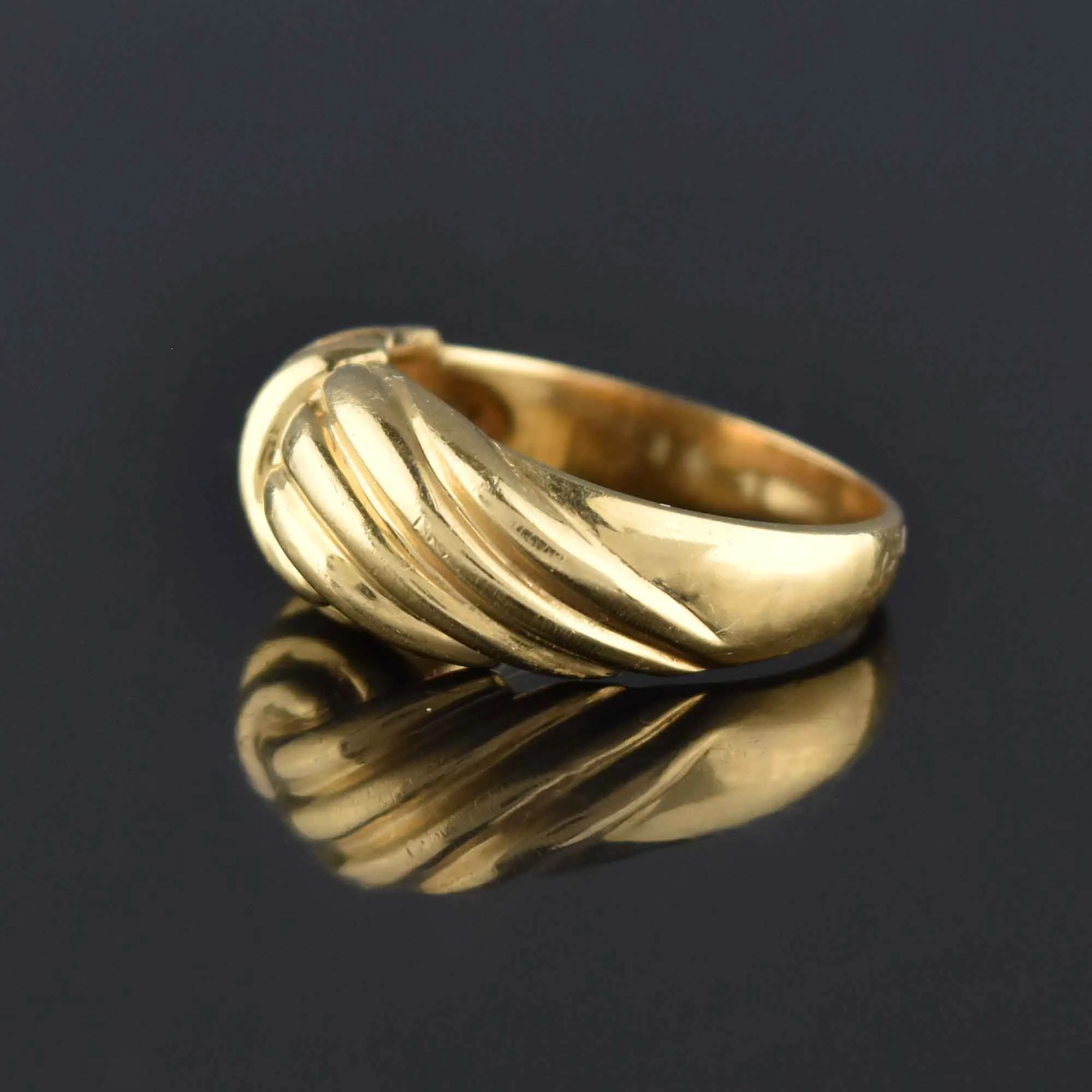 Vintage Wide 14K Gold Love Knot Ring