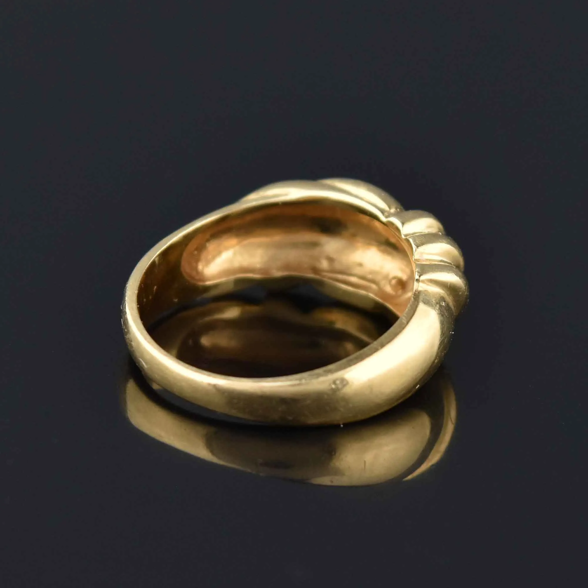 Vintage Wide 14K Gold Love Knot Ring