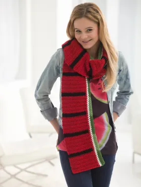 Watermelon Scarf (Crochet) - Version 2