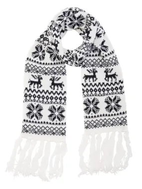 White Christmas Scarf